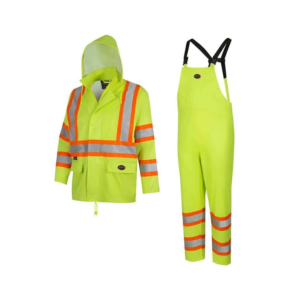 Traje Impermeable Pioneer Hi Vis, Ligero E Impermeable, De Seguridad - Venta Internacional.