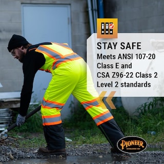 Foto 4 | Pantalones Impermeables Con Peto Pioneer Hi Vis Para Hombre Y Mujer - Venta Internacional.