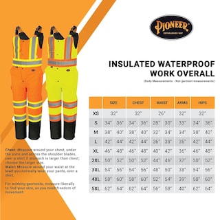 Foto 6 | Pantalones Impermeables Con Peto Pioneer Hi Vis Para Hombre Y Mujer - Venta Internacional.