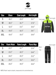 Foto 6 | Traje De Lluvia Saphirose Reflectante De Alta Visibilidad Para Hombre, Color Negro - Venta Internacional.