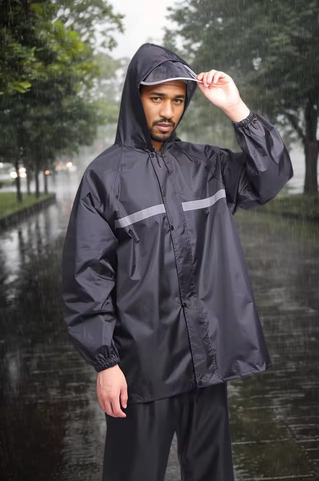 Foto 5 pulgar | Conjunto De Impermeable Para Motociclistas Con Tira Reflejante