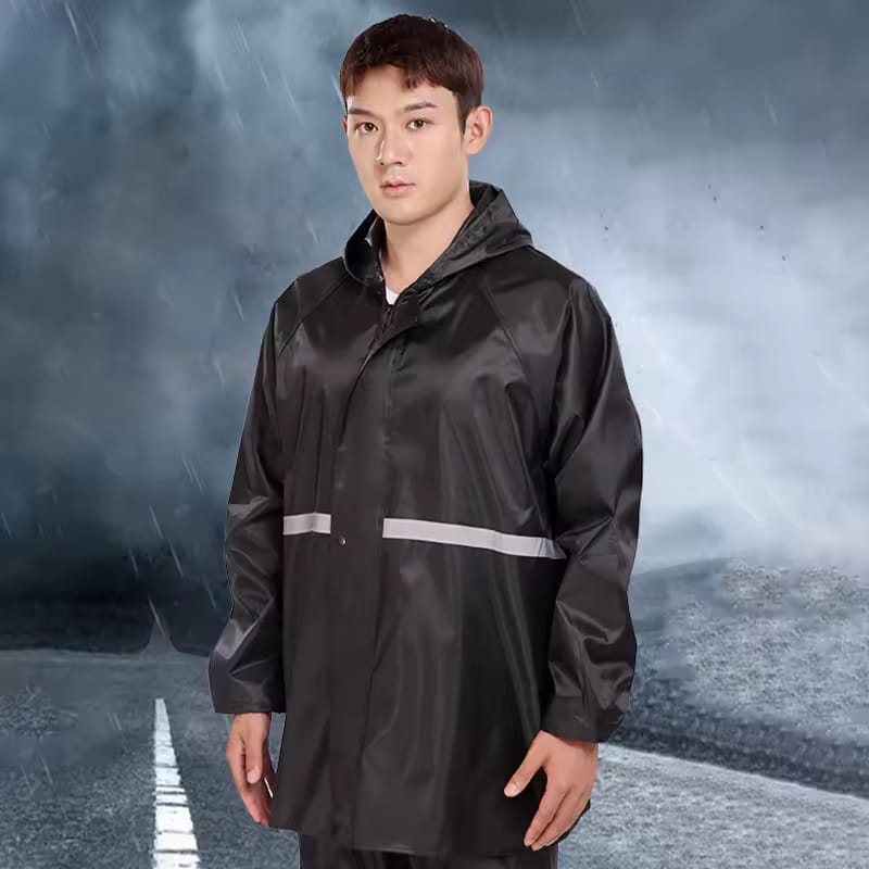 Foto 6 | Conjunto De Impermeable Para Motociclistas Con Tira Reflejante
