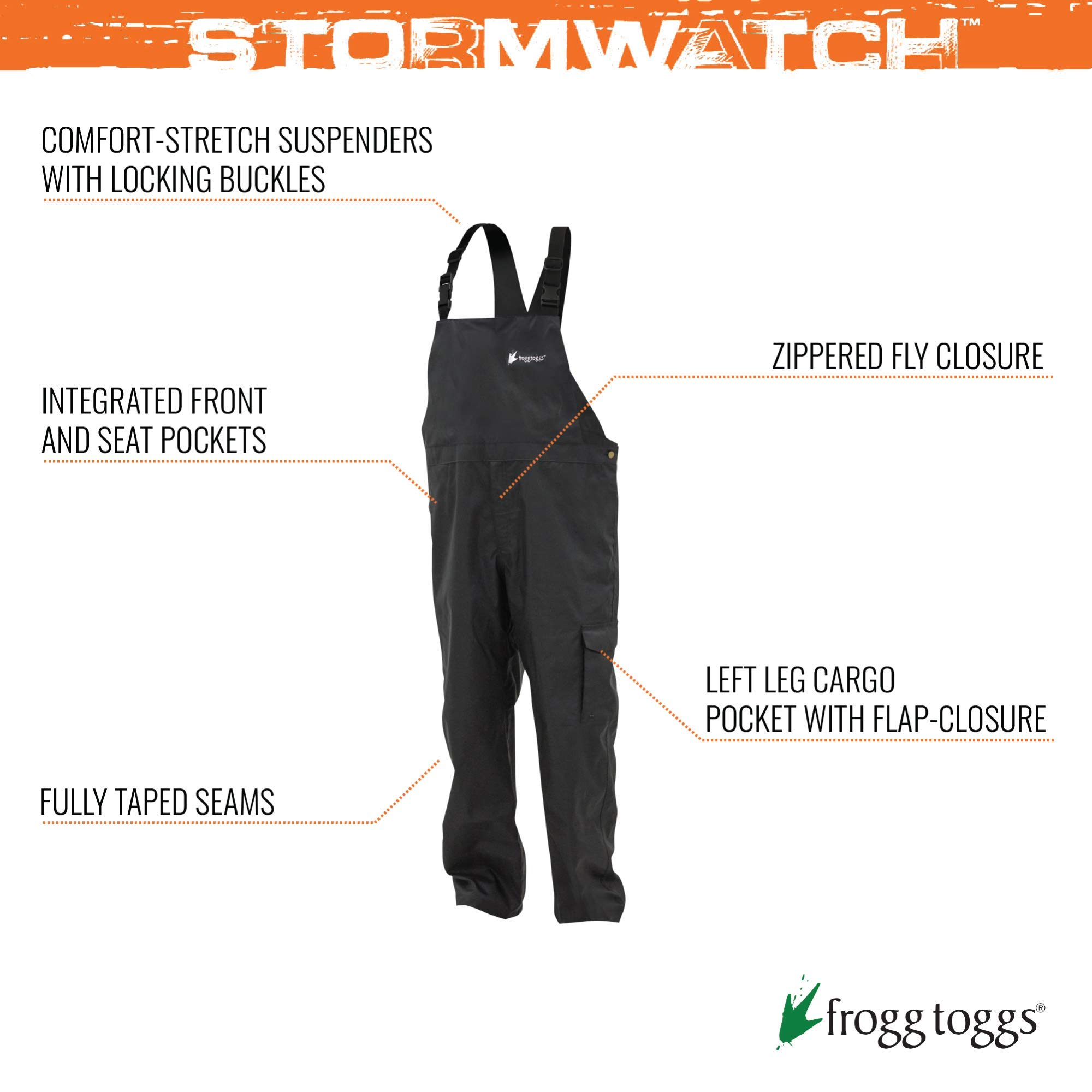 Foto 3 pulgar | Babero De Pesca Impermeable Frogg Toggs Stormwatch Para Hombre - Venta Internacional.