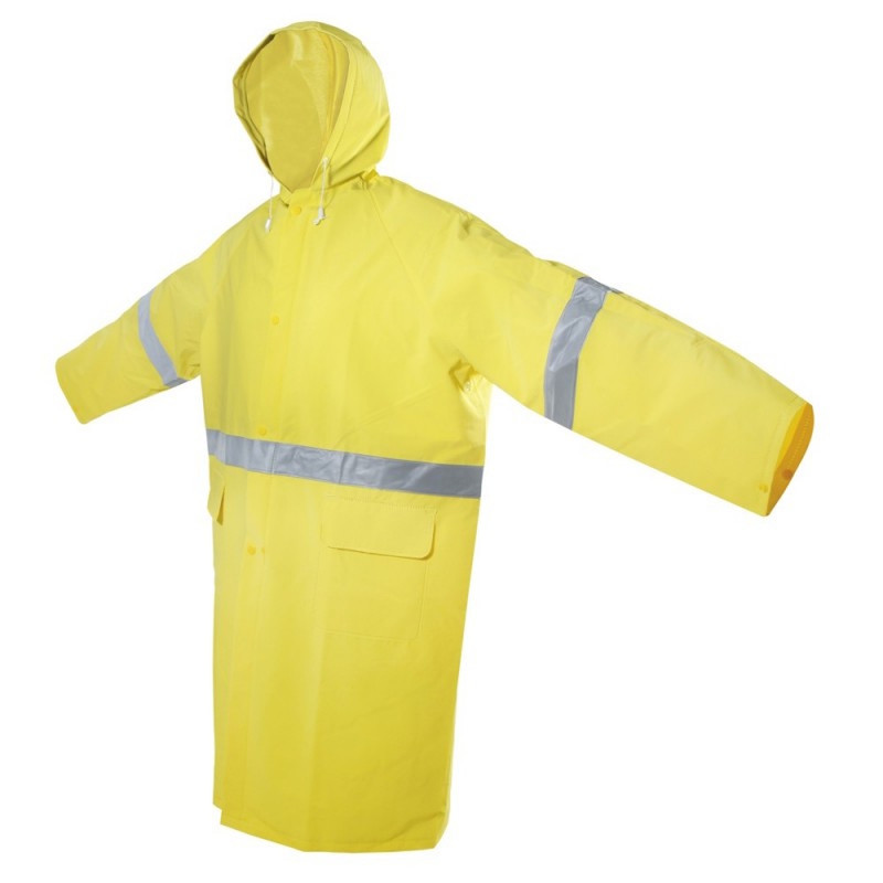 Foto 2 pulgar | Gabardina Impermeable C/ Cintas Reflejantes Amarillo Surtek