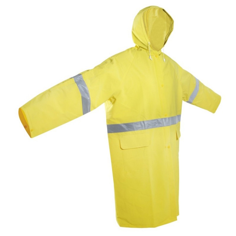 Foto 3 pulgar | Gabardina Impermeable C/ Cintas Reflejantes Amarillo Surtek