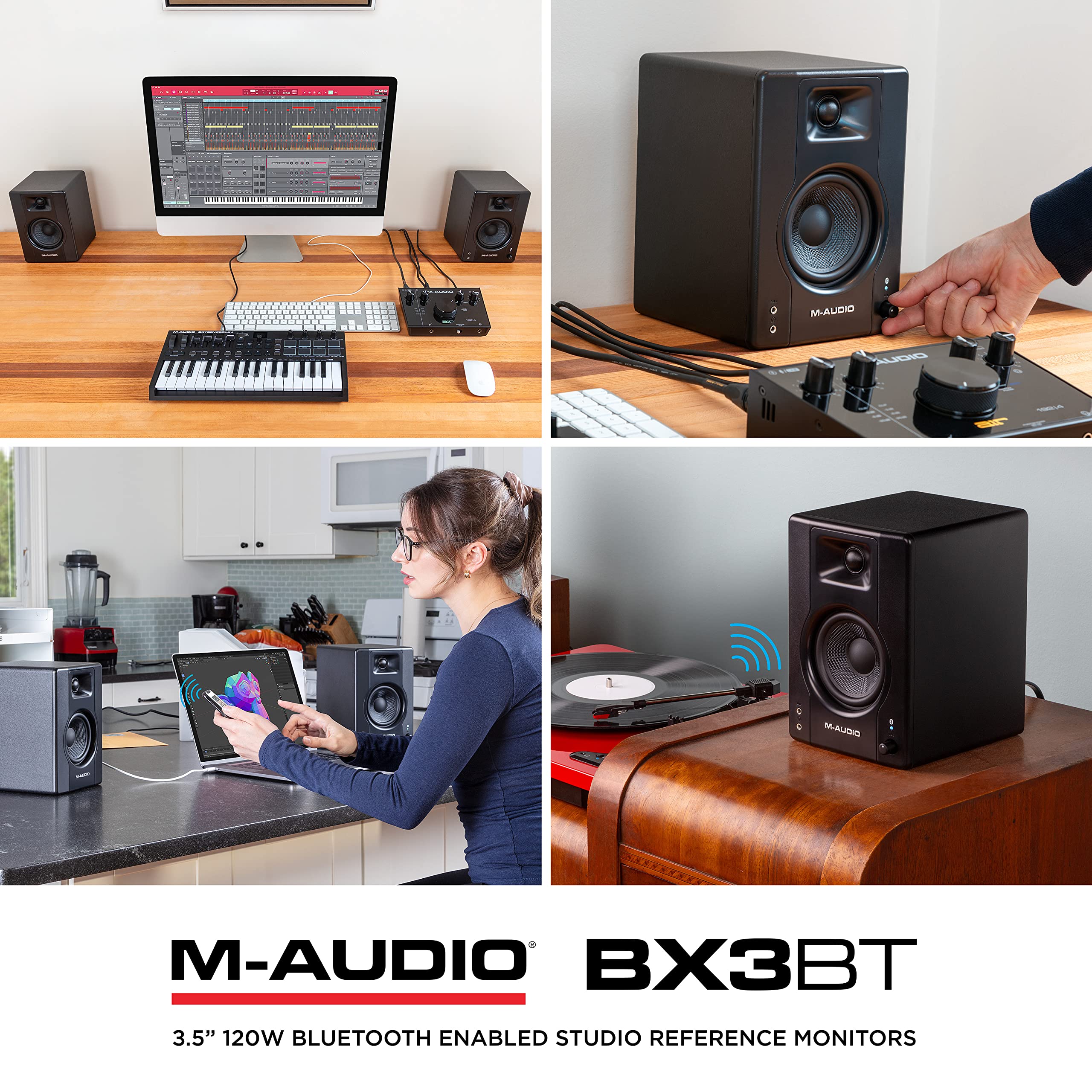 Foto 7 | Pareja de Monitores Estudio Altavoces Pc M-audio Bx3bt 3.5 120 W - Venta Internacional