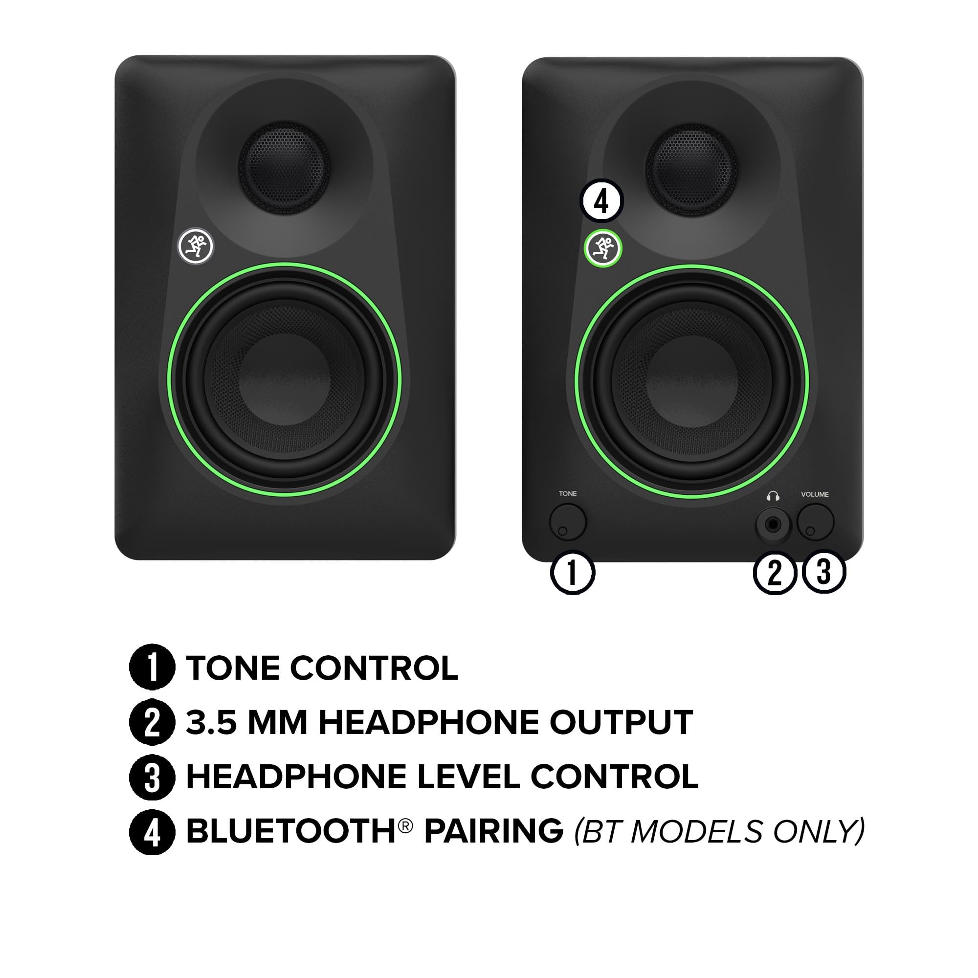 Foto 6 pulgar | Monitores De Estudio Mackie Cr3.5 De 9 Cm Y 3,5 Pulgadas Con Alimentación Y Control De Tono - Venta Internacional.