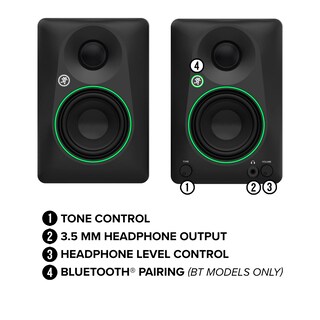 Foto 5 | Monitores De Estudio Mackie Cr3.5 De 9 Cm Y 3,5 Pulgadas Con Alimentación Y Control De Tono - Venta Internacional.
