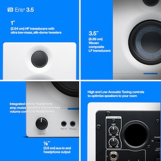 Foto 4 | Monitores Media Reference Presonus Eris De 3,5 Pulgadas En Blanco - Venta Internacional.
