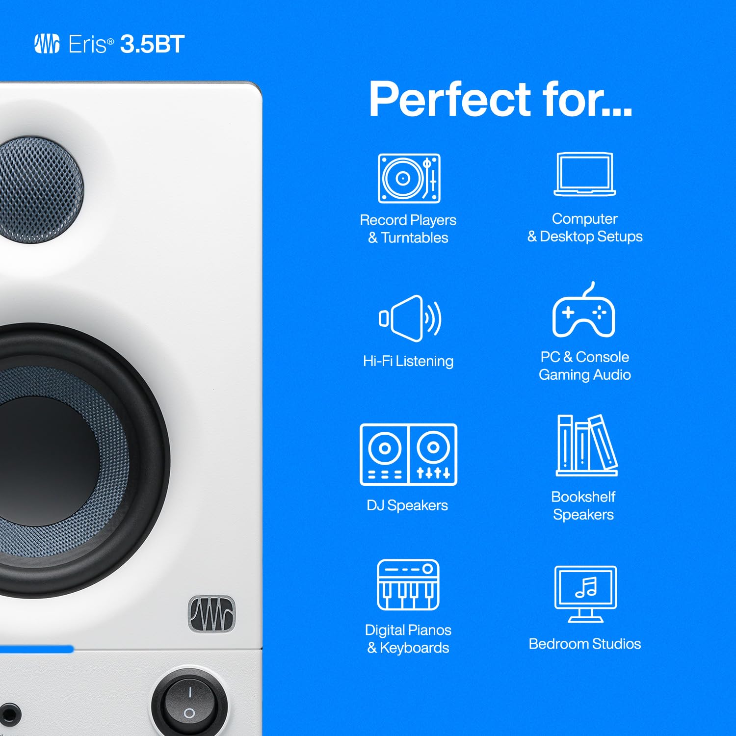 Foto 4 pulgar | Monitores De Estudio Presonus Eris De 3,5 Pulgadas Con Bluetooth - Blanco - Venta Internacional.