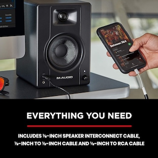 Foto 5 | Studio Monitors M-audio Bx3 3.5 Hd - Par De Altavoces Para Pc (120 W), Color Negro - Venta Internacional.