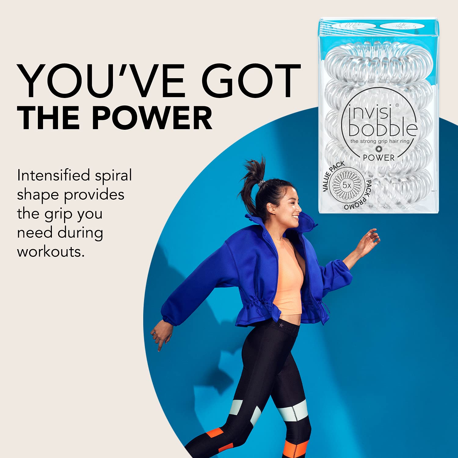 Foto 3 | Cintas Para El Cabello Invisibobble Power Traceless Spiral, Paquete De 5 Unidades, Transparentes - Venta Internacional.