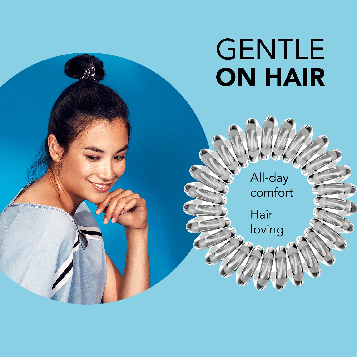Foto 6 pulgar | Cintas Para El Cabello Invisibobble Power Traceless Spiral, Paquete De 5 Unidades, Transparentes - Venta Internacional.