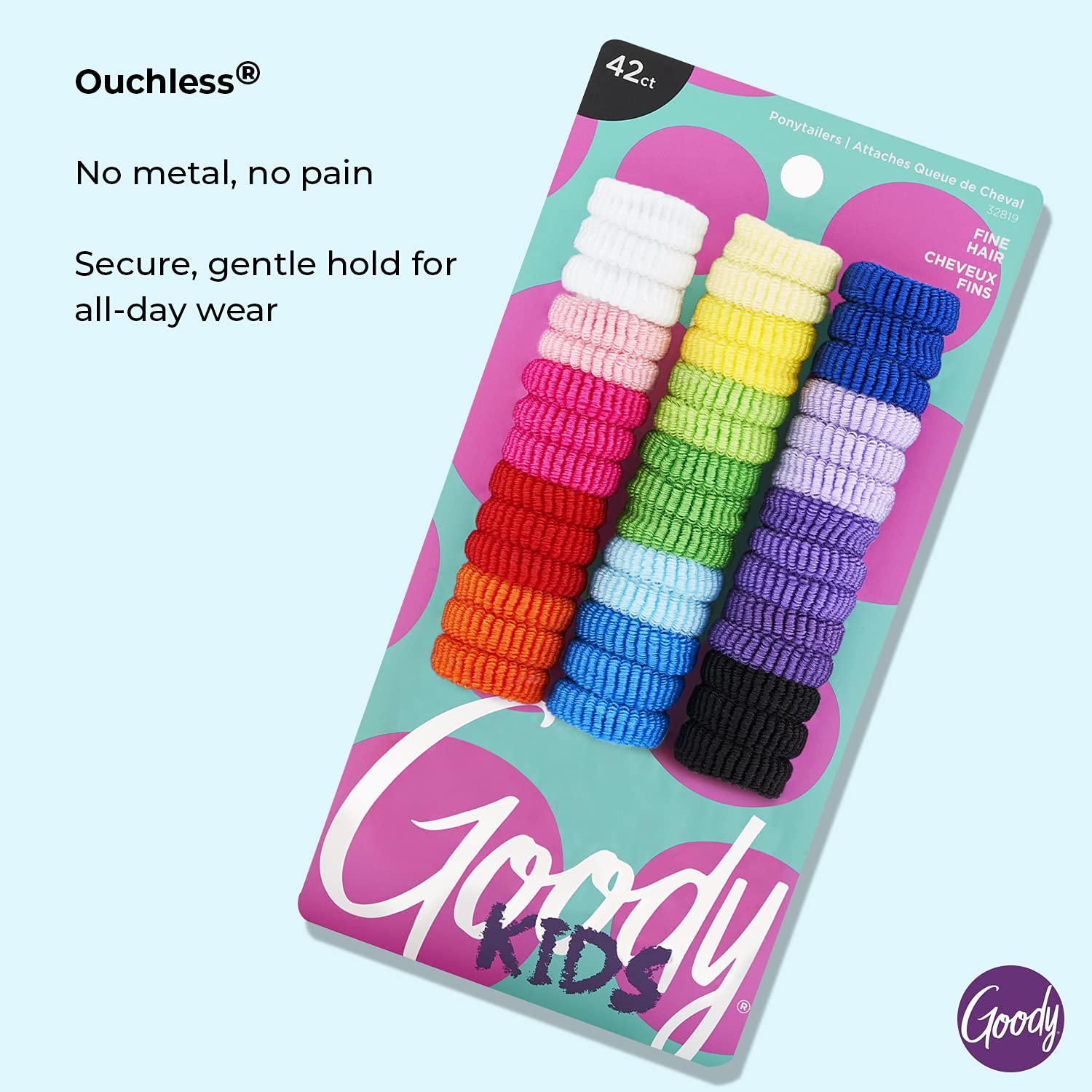 Foto 4 pulgar | Accesorios Para El Cabello Goody Kids Ouchless Tiny Terry Ponytailers - Venta Internacional.