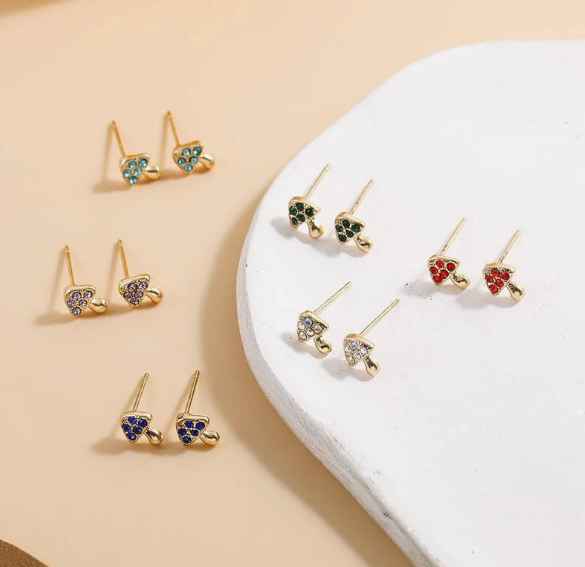 Foto 8 pulgar | Pendientes Shein You Are Magic Mushroom  6 Colores  Azul Marino - Venta Internacional.