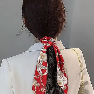 Foto 2 | Pañuelo De Seda Estampado Con Cinta Para El Pelo Intestino Grueso Huoguo - Venta Internacional.
