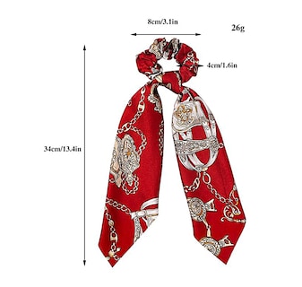 Foto 1 | Pañuelo De Seda Estampado Con Cinta Para El Pelo Intestino Grueso Huoguo - Venta Internacional.
