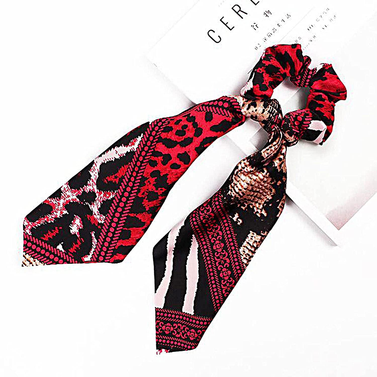 Foto 4 pulgar | Pañuelo De Seda Estampado Con Cinta Para El Pelo  Intestino Grueso Huoguo - Venta Internacional.