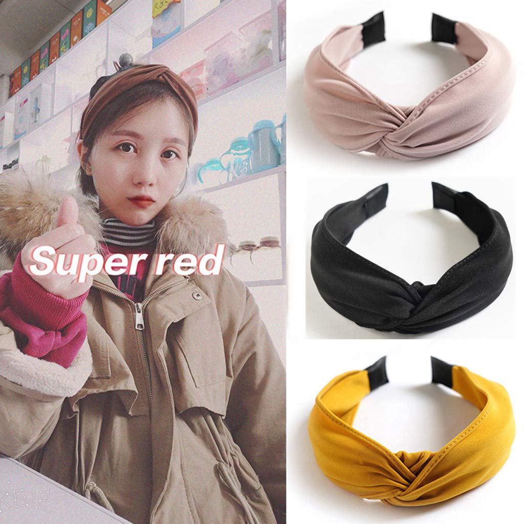 Foto 4 pulgar | Turbante Anudado Huoguo Con Diademas Para Mujer En Tela - Venta Internacional.