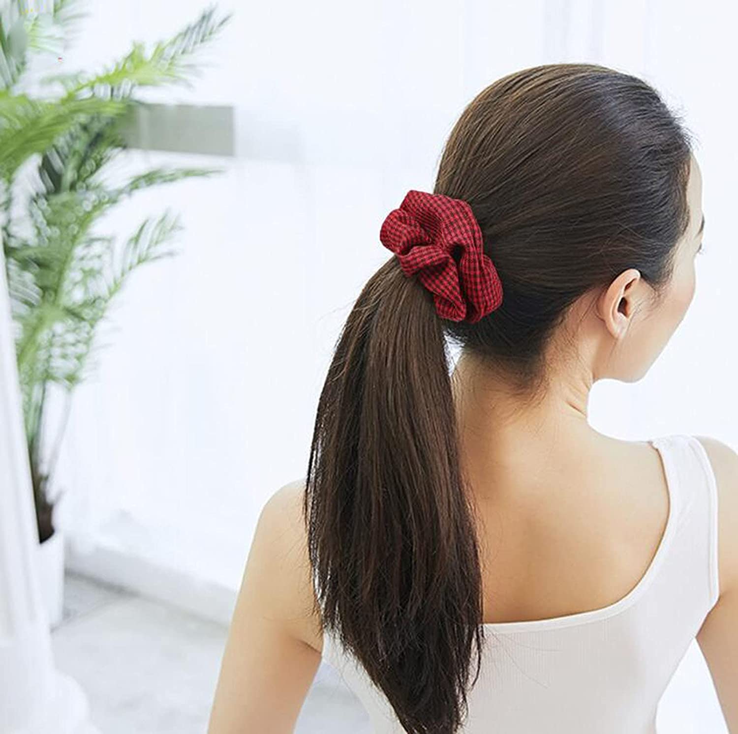 Foto 3 | Hair Accessories Huoguo  Juego De 12 Cuerdas De Tela A Cuadros - Venta Internacional.