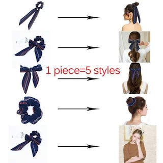 Foto 3 | Hair Scrunchies Bufandas Cuadradas Bandas Elásticas Para El Pelo Para Niñas - Venta Internacional.