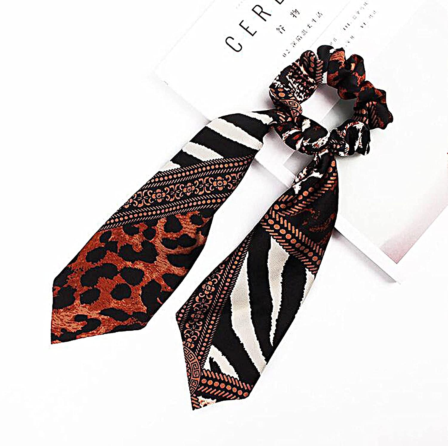 Foto 3 | Pañuelo De Seda Estampado Con Cinta Para El Pelo  Intestino Grueso Huoguo - Venta Internacional.