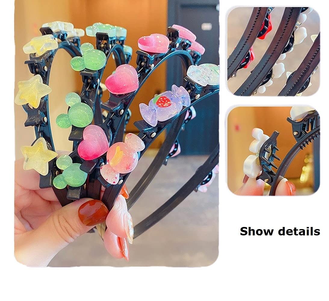 Foto 5 pulgar | Diadema Huoguo Para Niña Con Flequillo Doble Con 8 Clips  3 Unidades - Venta Internacional.