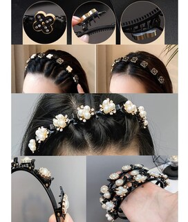 Foto 5 | Diadema Huoguo Para Niña Con Flequillo Doble Con 8 Clips 3 Unidades - Venta Internacional.
