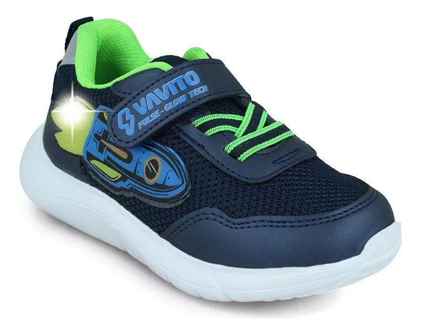 Foto 3 pulgar | Tenis Deportivo Vavito Va150533 Niño Sintético Azul Con Luces