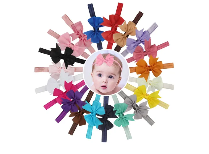 Foto 2 pulgar | Diademas Xtellar Para Bebés Vincha Elastizada Con Moño 20 Colores