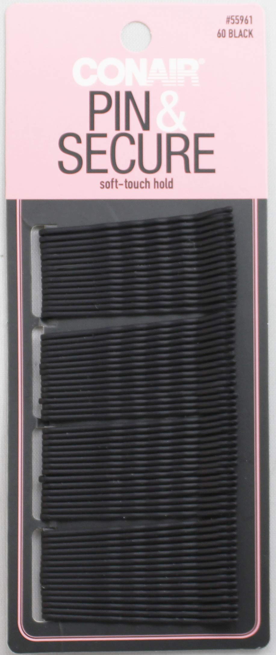 Foto 2 pulgar | Bobby Pin Conair Soft-touch Hold Secure Negro 60 Unidades - Venta Internacional.