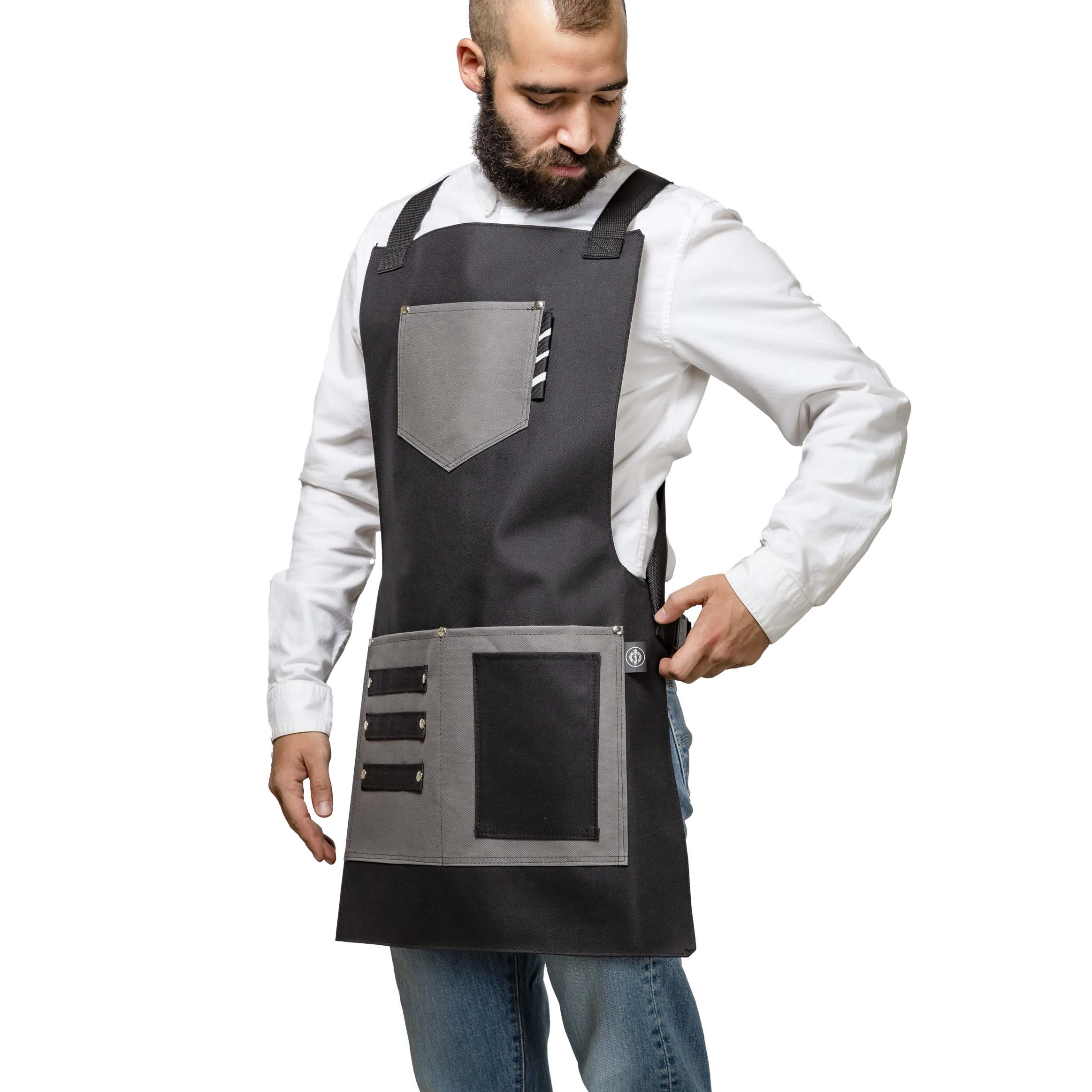 Foto 7 | Mandil Cover  Barbero Modelo Texas Navy Black  Barbest Co. Color Negro
