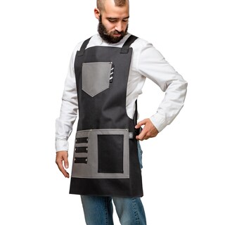 Foto 7 | Mandil Cover Barbero Modelo Texas Navy Black Barbest Co. Color Negro