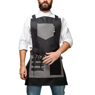 Foto 8 | Mandil Cover Barbero Modelo Texas Navy Black Barbest Co. Color Negro