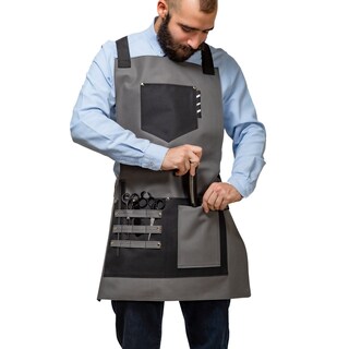 Foto 7 | Mandil P/barbero Modelo Texas Marina Grey De Barbest Co. Color Gris