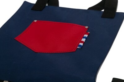 Foto 4 | Mandil Para Barbero Modelo Texas Insignia De Barbest Co. Color Azul