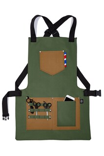 Foto 2 | Mandil P/barbero Modelo Texas Armada Green De Barbest Co
