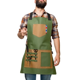 Foto 7 | Mandil P/barbero Modelo Texas Armada Green De Barbest Co