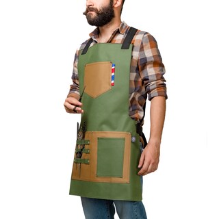 Foto 8 | Mandil P/barbero Modelo Texas Armada Green De Barbest Co