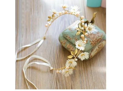 Foto 5 | Accesorios Xtellar Para El Pelo Tiaras Novia Diademas Perlas Flores