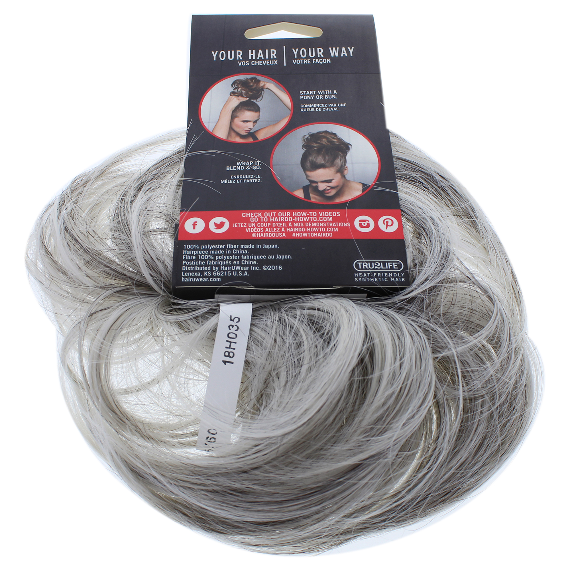 Foto 2 | Hair Wrap HairDo Highlight Wrap R56 60 Silver para Mujer - Venta Internacional