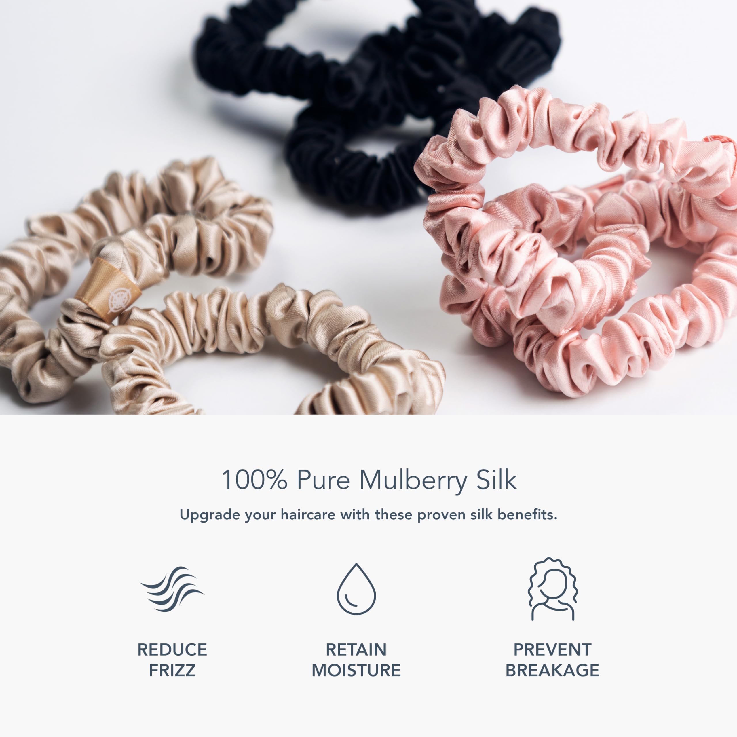 Foto 2 | Scrunchies Fishers Finery 25 Momme, Seda Pura De Morera, Paquete De 6 - Venta Internacional.