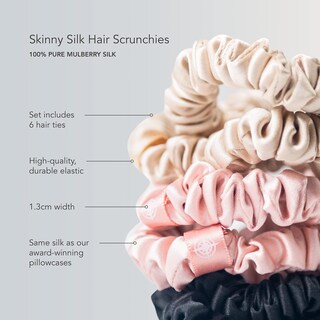 Foto 5 | Scrunchies Fishers Finery 25 Momme, Seda Pura De Morera, Paquete De 6 - Venta Internacional.