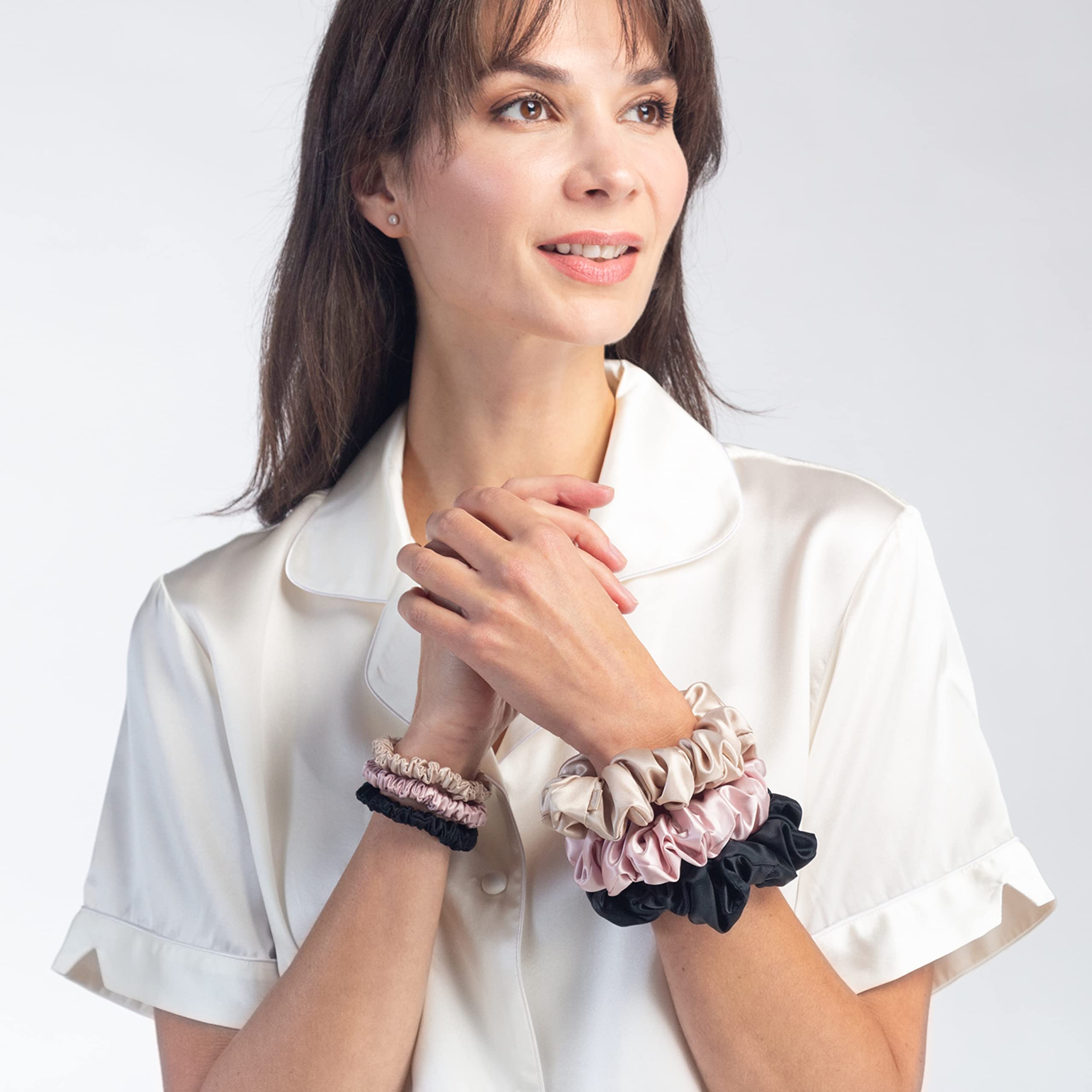 Foto 6 | Scrunchies Fishers Finery 25 Momme, Seda Pura De Morera, Paquete De 6 - Venta Internacional.
