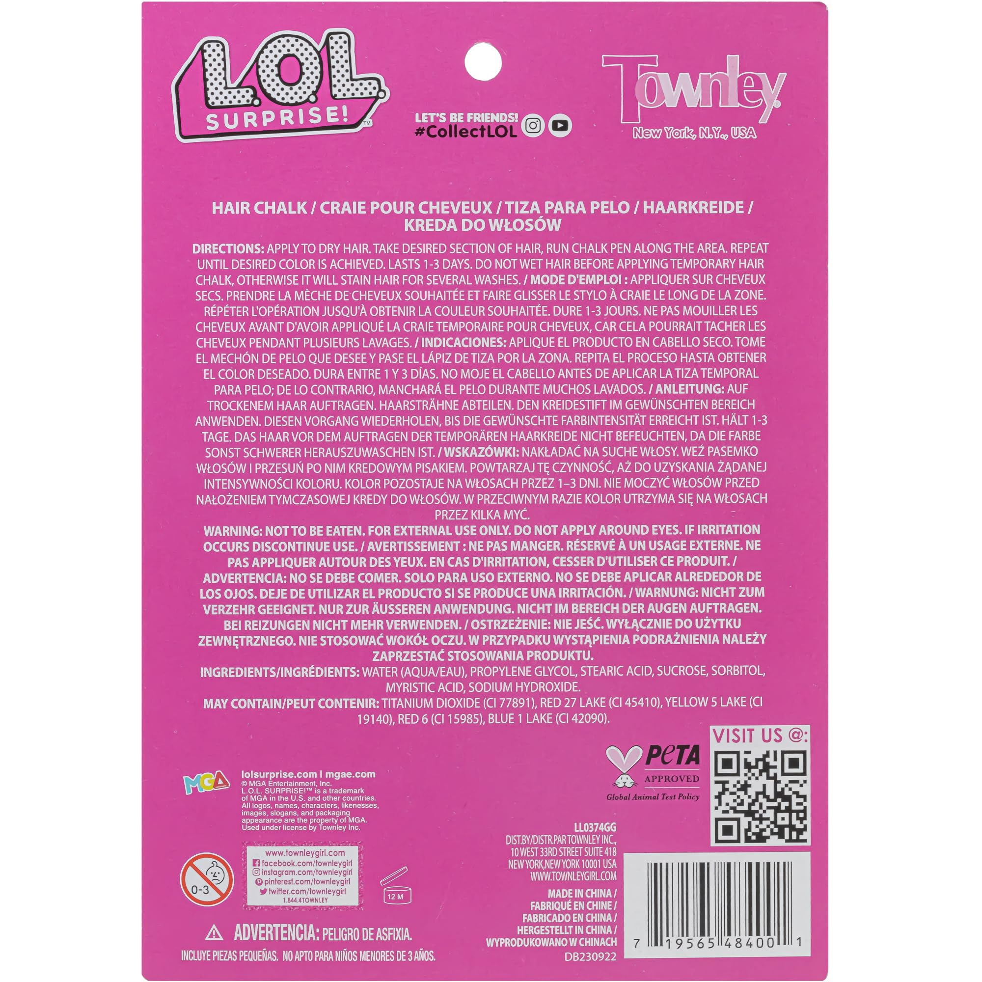 Foto 7 | Marcadores Temporales Para El Cabello Townley Girl L.o.l Surprise! Chicas - Venta Internacional.