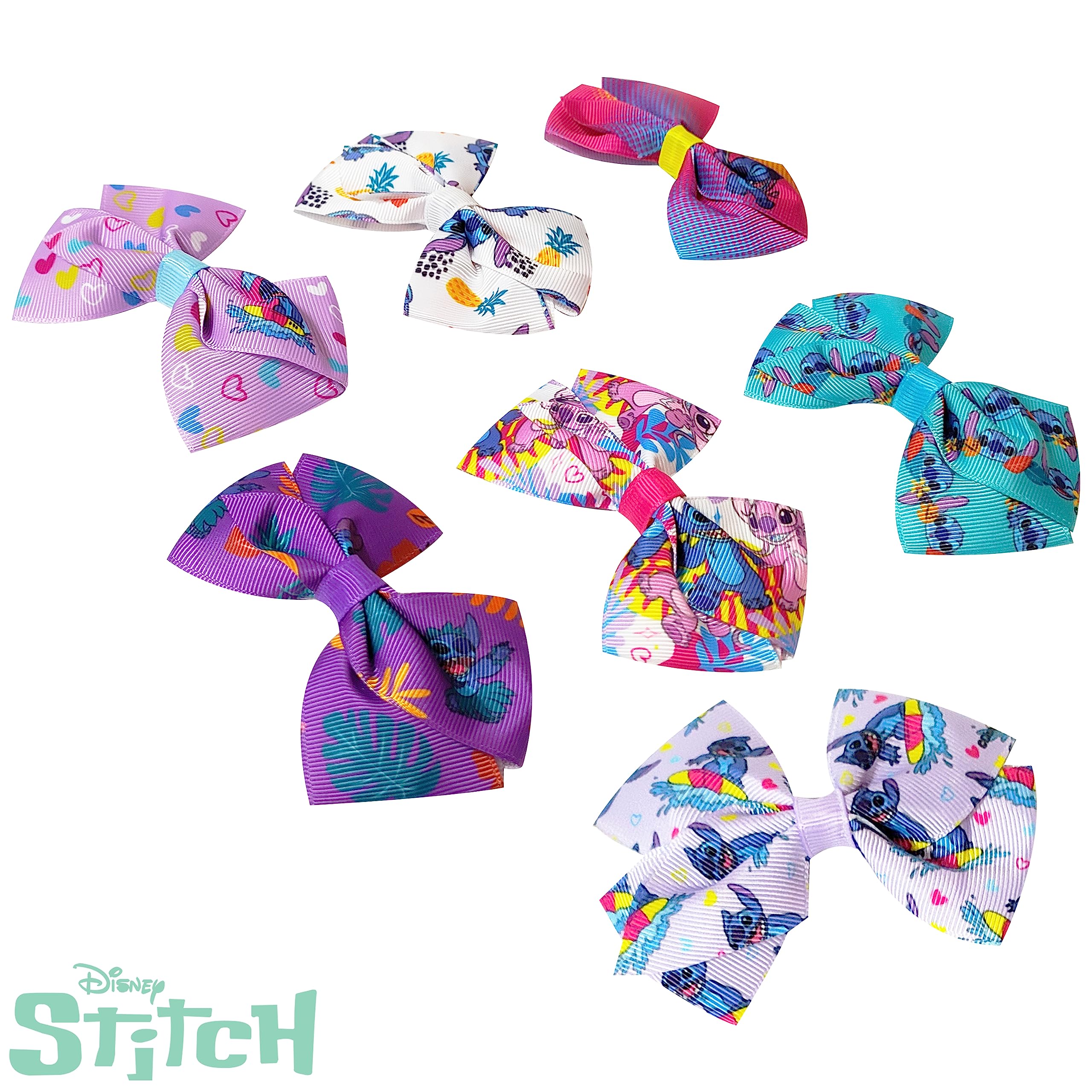 Foto 2 | Set De Lazos Para El Pelo Luv Her Disney Stitch De 10 Cm Con Pinza De Cocodrilo - Venta Internacional.