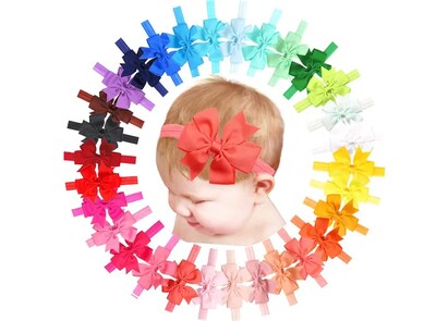 Foto 1 | 40 Xtellar Colores Bebé Niñas Diademas Rrosgrain Cinta Pelo Arco