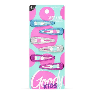 Foto 1 | Snap Clips Goody Kids Contour, 6 Unidades, Varios Colores Con Purpurina - Venta Internacional.