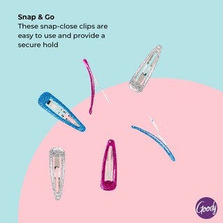 Foto 3 | Snap Clips Goody Kids Contour, 6 Unidades, Varios Colores Con Purpurina - Venta Internacional.