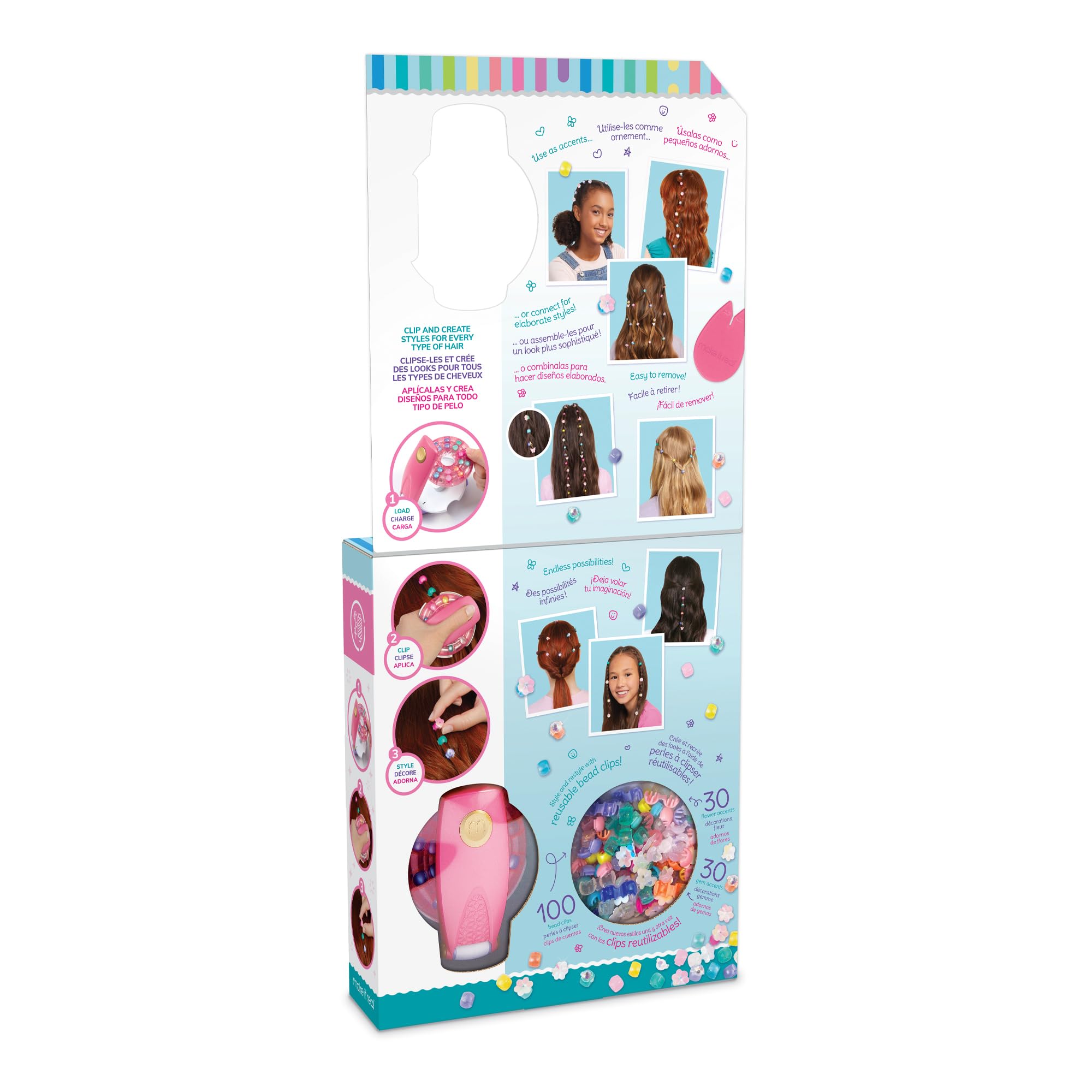 Foto 6 pulgar | Set De Peinado Make It Real Snap N' Glam Con Gemas Reutilizables - Venta Internacional.